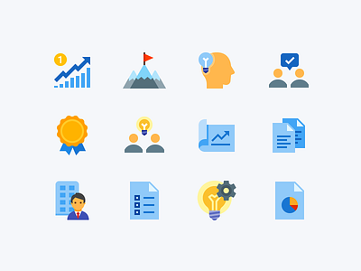 Flat Color icons: Project Management brainstorming brief business color design digital art ecommerce finance flat graphic design icon icon set icons icons8 illustration mission project project management ui vector