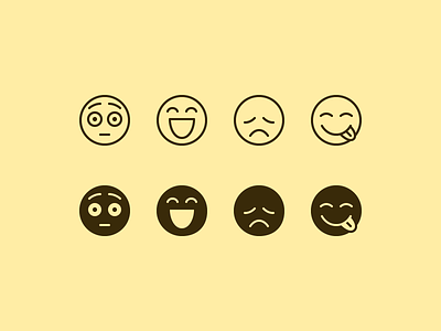 iOS icons: Emoji design digital art embarrassed emoji emoji art emoji design emoji set graphic design happy icon icon set icons icons8 ios outline sad stroke tongue out ui vector