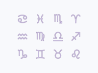 Office icons: Zodiac Symbols