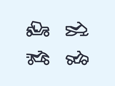 Simple Small icons: All-Terrain Vehicles 1em all terrain vehicle atv buggy cross country vehicle design digital art graphic design icon icon set icons icons8 outline quad bike snowmobile stroke transport ui vector vehicle