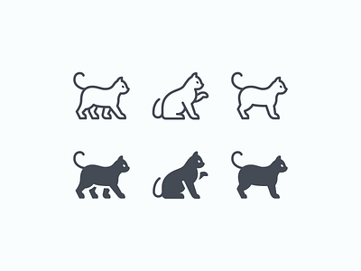 iOS icons: Cats animals cat cats design digital art graphic design icon icon set icons icons8 outline pet pet care pet health care app pets stroke icons ui vector veterinarian veterinary