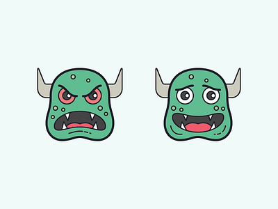 Color Hand Drawn icons: Monsters