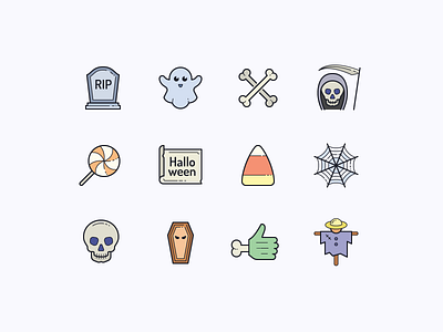 Hand Drawn icons: Halloween