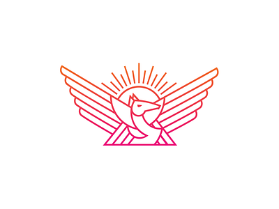 Pegasus Logo horse logo pegasus sun wing