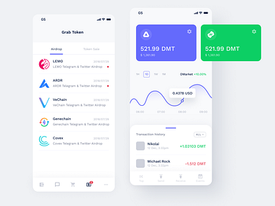 Ethereum Wallet app app design application ui bitcoin blockchain crypto crypto wallet cryptocurrency decentralized design ethereum finance app money app ui uiux ux