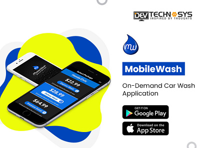 MobileWash Car Wash On-Demand app branding design ui ux web