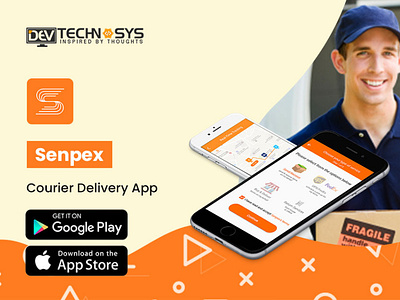 Senpex Courier Delivery App branding design ui ux web