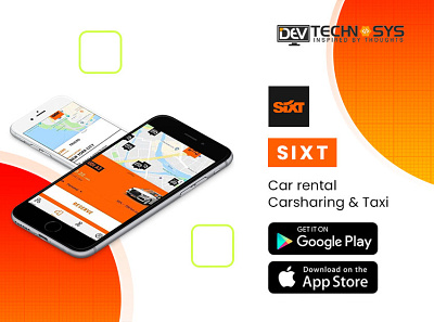 SIXT Car rental Carsharing & Taxi branding design ux web