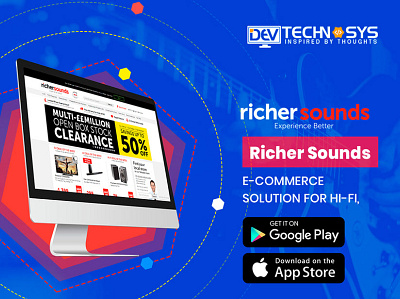 Richer Sounds E-COMMERCE SOLUTION FOR HI-FI, HOME CINEMA AND TV app branding design illustration ux web