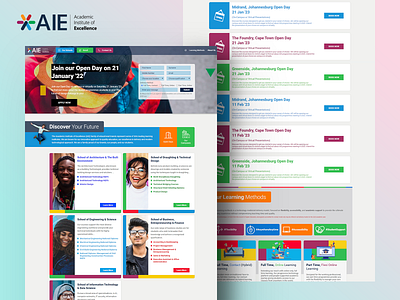 AIE- Academic Institute of Excellence devtechnosys education education website graphic design ux web