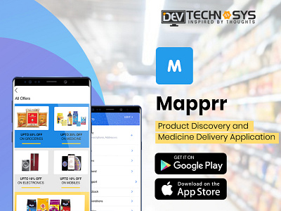 Mapprr Product Discovery and Medicine Delivery Application app branding icon illustration minimal typography ui ux web website