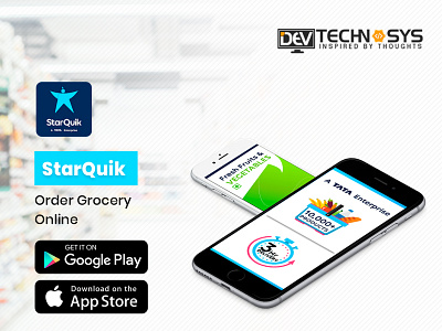 StarQuik Grocery app branding design icon illustration ui ux web