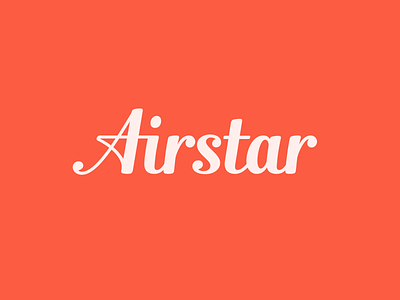 Airstar Logo airstar custom lettering logo