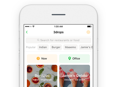 Search food ios iphone restaurants ui