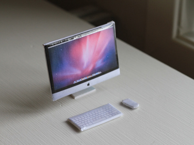 Mini cardboard iMac