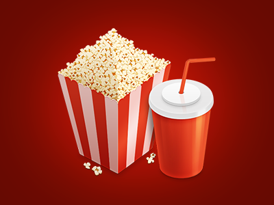 Pure Trailers Icon cinema popcorn pure trailers soda trailers