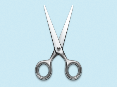Scissor icon metal scissor