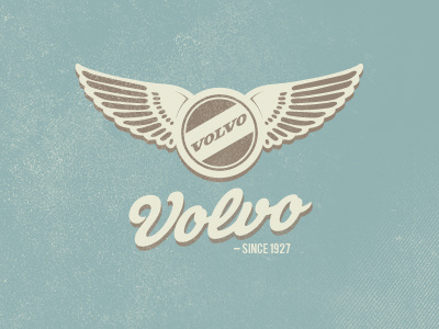 Volvo Logo blue brown logo no pedja madness here vintage volvo