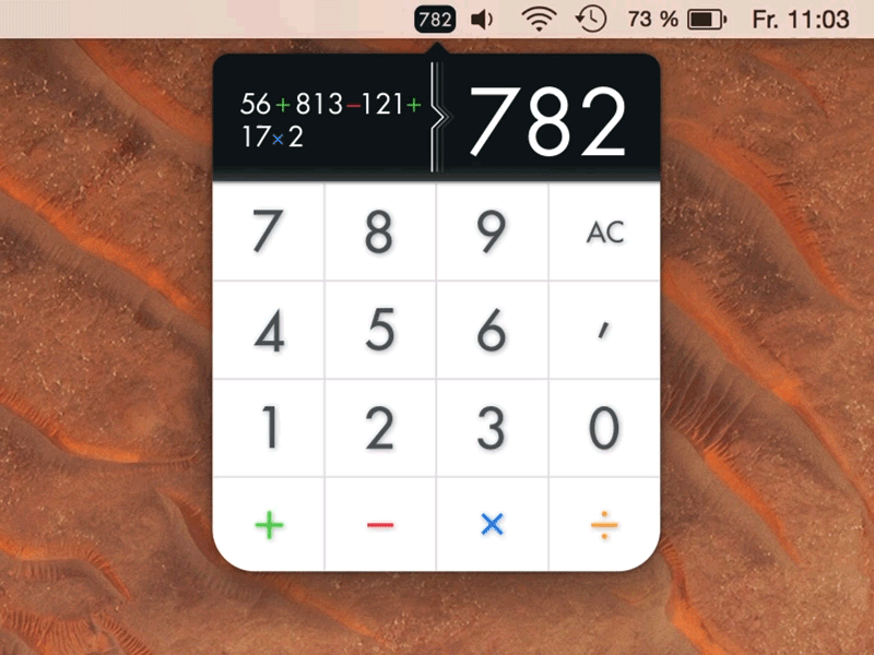 Daily UI #004 – Calculator 004 calculator clean copper dailyui desktop minimal osx sketch ui ux widget