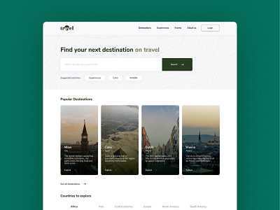 Find your next destination on travel design designthinking directory fun ghana real estate agency technology travel ui uxui