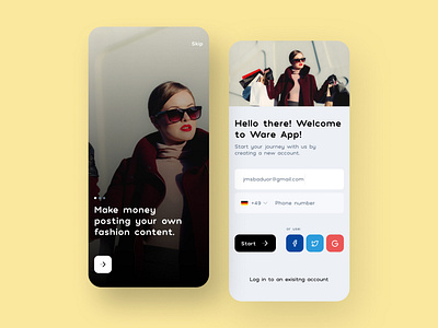 Ware App UI Design brand fashion fashion brand ghana