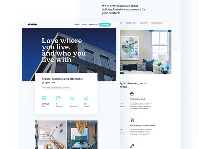 DASH REAL ESTATE 2 home housing landingpage real estate