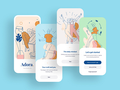 Adora design illustrations life relax