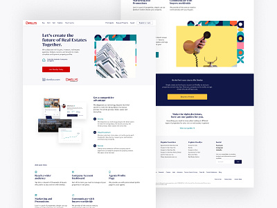 Dwellys Redesign design ghana landing pages real estate agency real estates technology ui