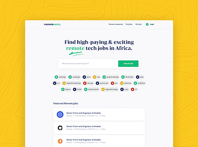 Remote Nerd Job Portal brand business consultant design ghana technology ui