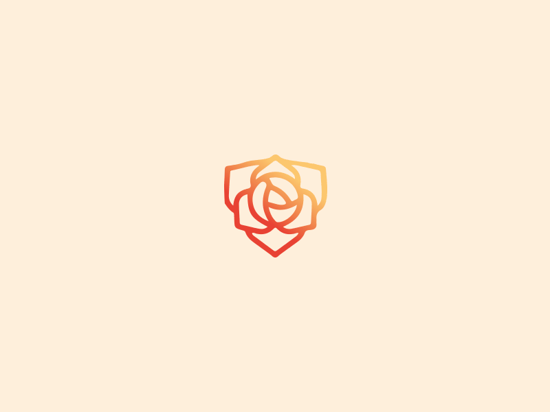 Miras Isologo animation brand branding design gif gradients icon identity logo logotype mark rose