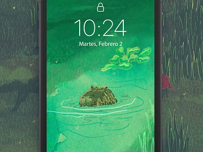 Capibara lockscreen - Wetlands awareness day