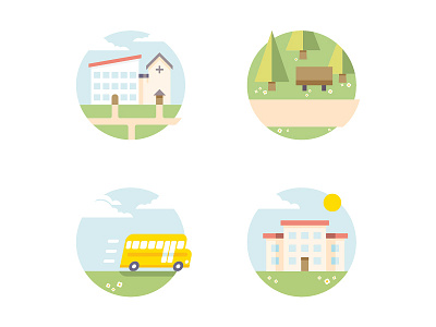 Flat Residential Real Estate Icons set.1