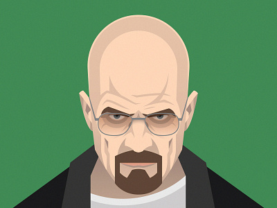 Heisenberg avatar breaking bad evil face heisenberg illustration mean portrait vector walter white