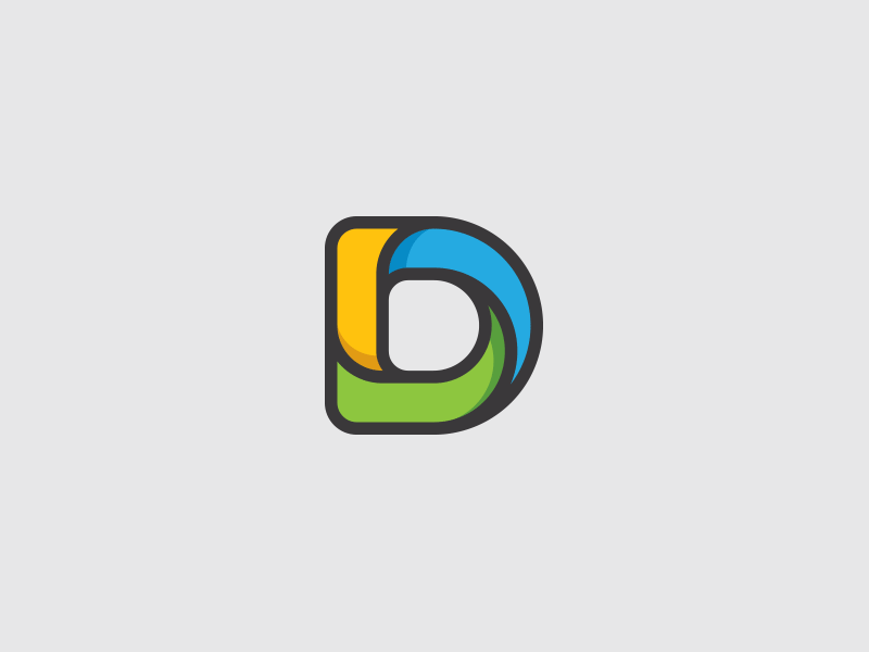 D construction dan dragomir grid icon initial letter lettering logo mark symbol type