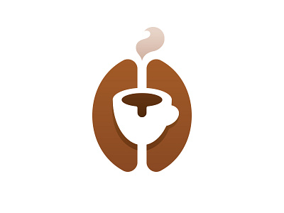 Coffee coffee cup gradient icon illustration logo mark monday negative space symbol