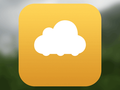Cloud icon app apple cloud design drops ios ipad orange rain