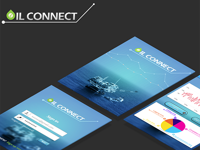 Oil Connect-App(ipad) appdesign datascreen flow ios ipad logo oildrilling signinscreen splashscreen