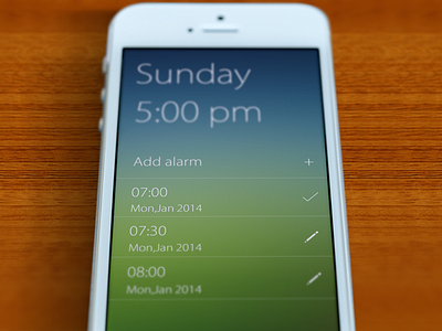 Set Alarm-Main Screen alarm blur icons ios7 iphone mainscreen