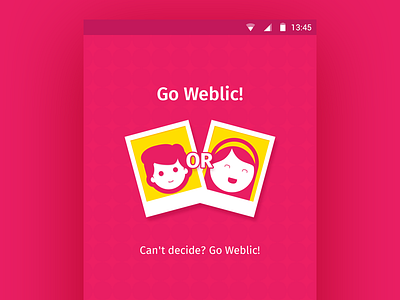 Go Weblic! App design android feed illustration loginview material photo social