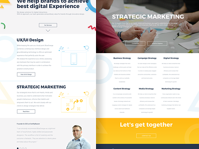 Agency Website clients header illustrations marketing strategic ui ux webdesign