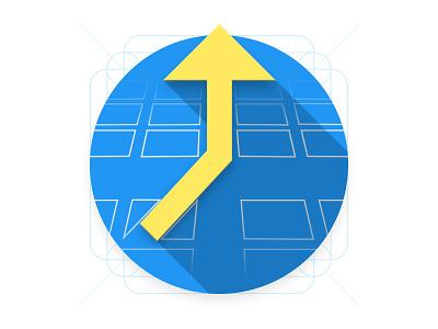 Heads Up Display App Icon android app display headsup icon map materialdesign navigation