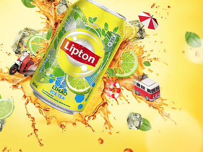 Lipton Freshness Splash adventure beach cold fresh ice lipton tea