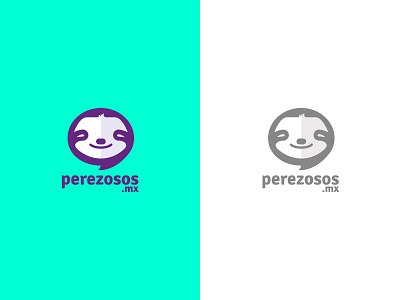 perezosos.mx - color uses abstract animal branding icon perezoso sloth