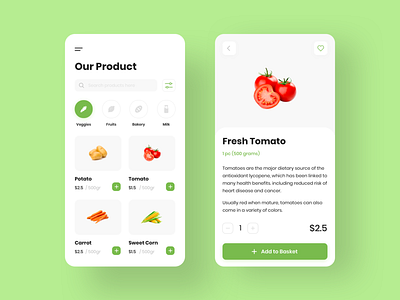 Grocery Online App clean fruits grocery grocery app mobile mobile app ui vegetable