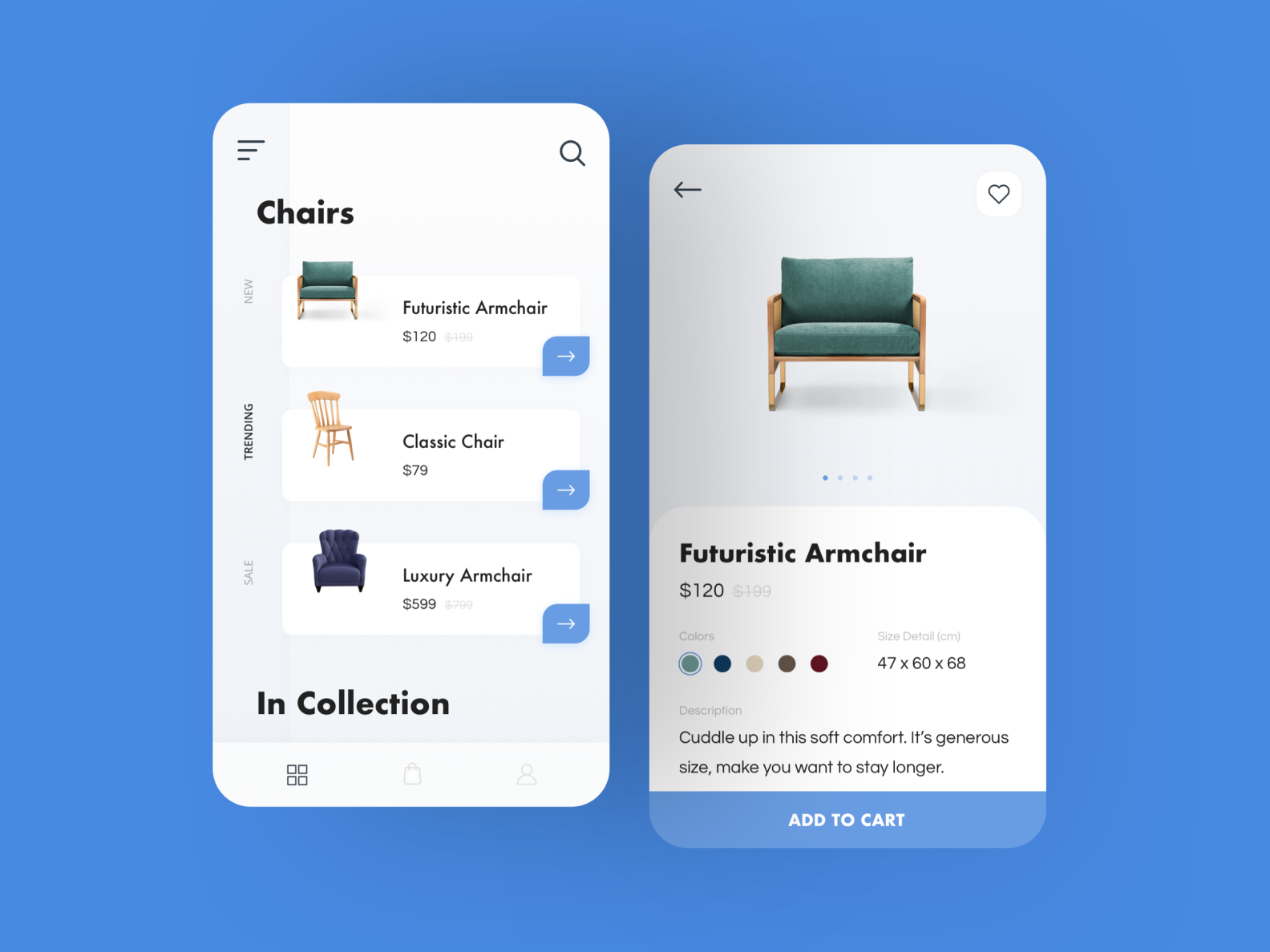 Furniture Mobile App Exploration by elisabethtan on Dribbble