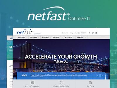 Netfast Rebranding brand identity brand rebranding branding cms copy writting logo seo website