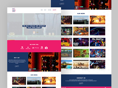 PlayEveryWare - Homepage frontend frontend dev game gaming indie studio web web design website