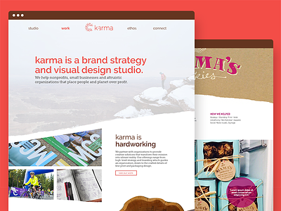 Karma Design hygge nature organic ui user interface web design