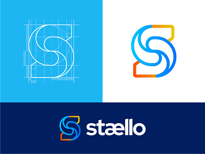 Stællo - Business Review Management Platform brand identity branding colorful construction grid graphic design grid grid layout logo mark minimal online review review reviews symbol