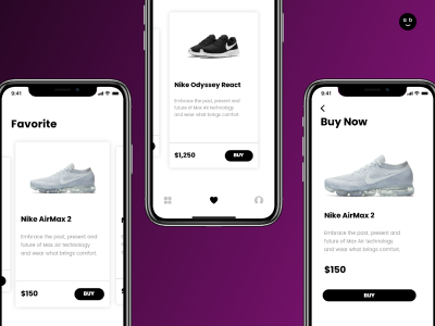 Sneaker Shopping App app app animations buying favorite favorites figma flat minimal shopping app ui ux